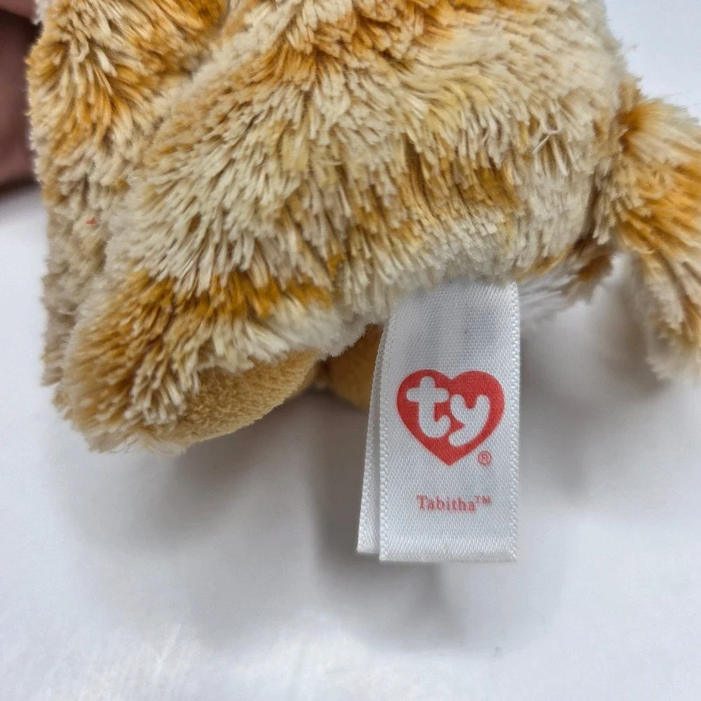 Ty Beanie Boos Tabitha Orange Tabby Cat Plush 6